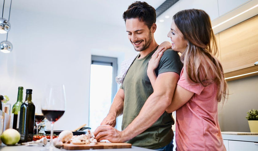 couple cooking together couple cooking together